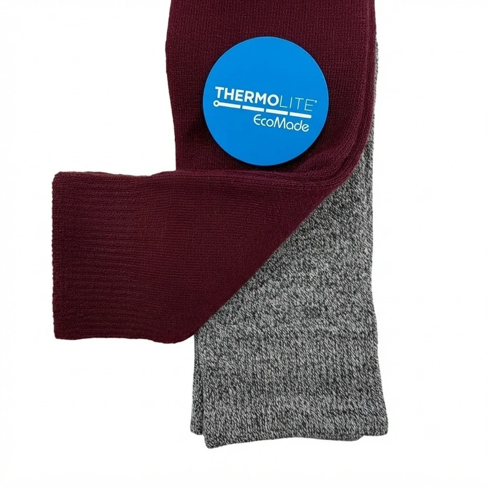 Columbia Ski Socks Women Size M Red Grey NEW 2-Pack Over-The-Calf LOT OF 4 PAIR